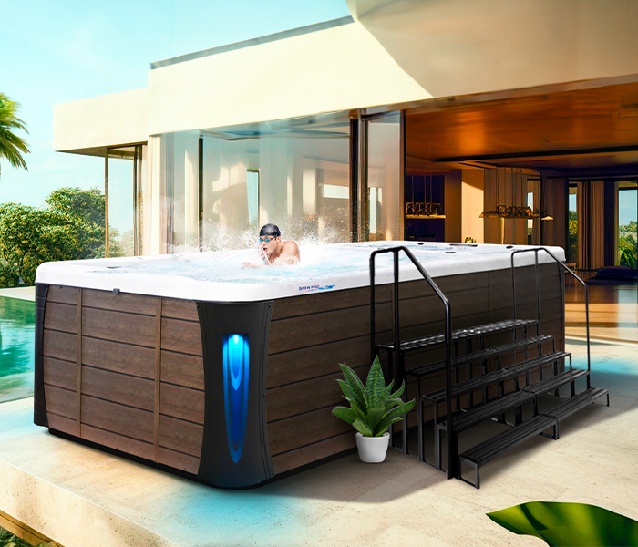 Calspas hot tub being used in a family setting - Salem